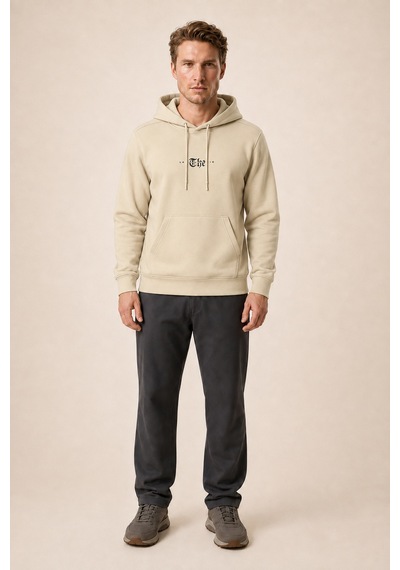 Redline Thenk Yeni Sezon Erkek Regular Fit Kapüşonlu Sweatshirt Bej