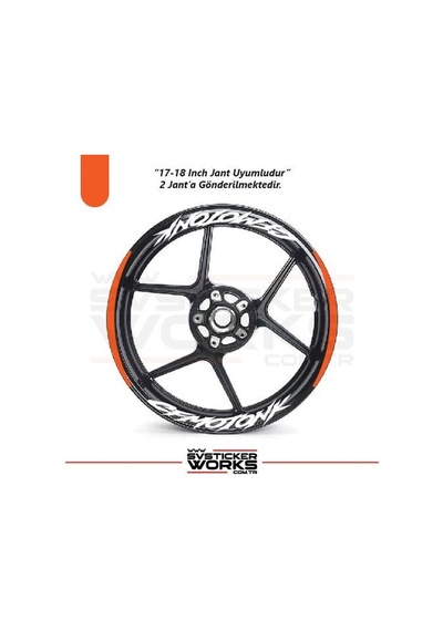 Cfmoto Nk Jant Sticker Motosiklet Jant Sticker Set Ay Modeli Turuncu