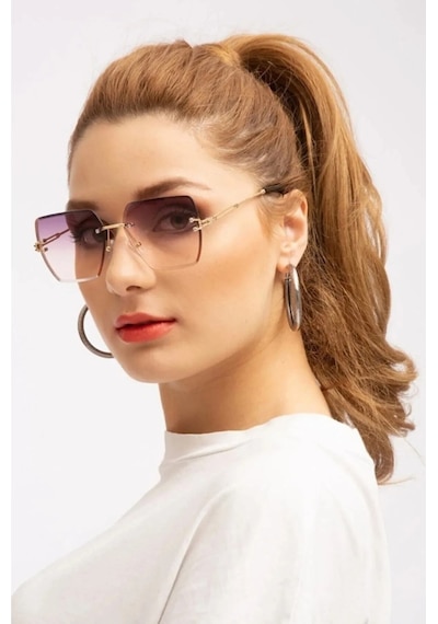 Unisex Güneş Gözlüğü Kristal Desenli