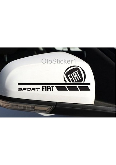 Oto Sticker Fiat Ayna 2 Adet Sağ Sol Sticker Araba Etiketi