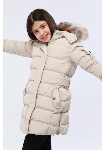 Benitto Kids Kız Çocuk Kaban 1249-bej Bej