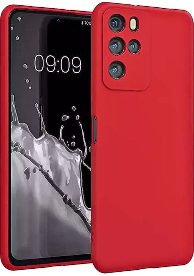 Omix X700 Uyumlu Silikon Kılıf - Kamera Korumalı Esnek Pastel Renk Kapak - Kırmızı Kirmizi