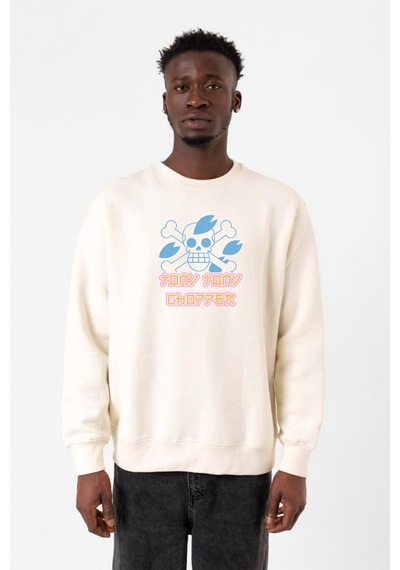 One Piece Anime Tony Tony Chopper Jolly Roger Ekru Erkek 2ip Sweatshirt 001