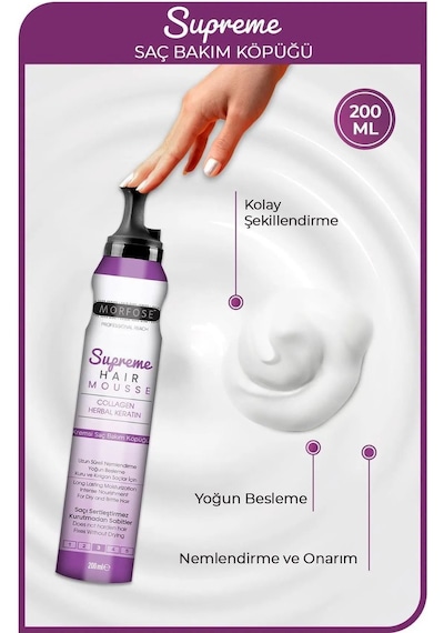 Supreme Saç Köpük 200 Ml - Nemlendirme - Mrfs