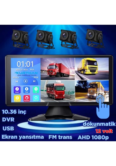 Dvr Telefon Ekran Yansıtma Dokunmatik Ekran 4 Ad Ahd 180'' Kamera