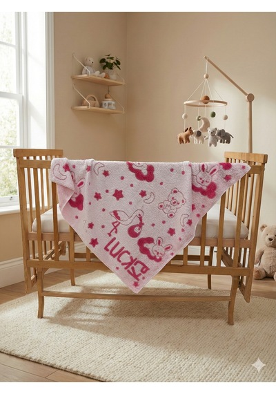 Bunny Peluş Bulut Bebek Battaniyesi - Zt600 Pembe