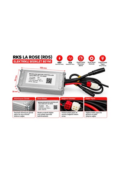 Rks La Rose Elektrikli Bisiklet Beyin Siyah