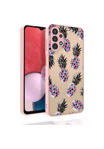 Zore Samsung Galaxy Uyumlu A13 4g Kılıf Desenli Kamera Korumalı Parlak Omsy Nora Kapak - No1