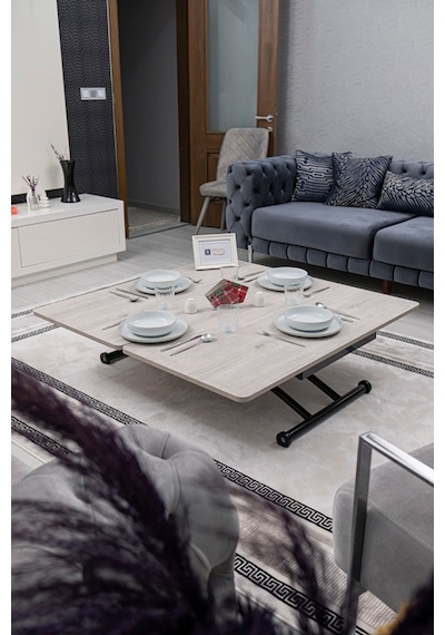 Juppo Üst Tabla Mdf Lizbon Oval Köşe Alt Siyah Dışa Kıvrım