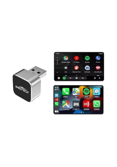 Embatech 2in1 Kablosuz Carplay Ve Android Auto Adaptörü Emt-001