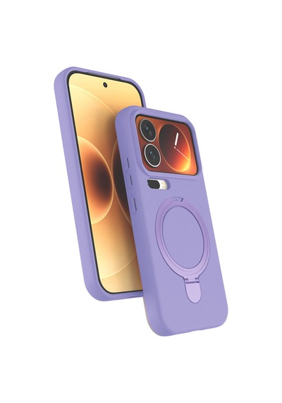 Newface - 212 - Xiaomi Mi 17 Pro Max Regal Magsafe Standlı Kapak - Glblseme - - Lila
