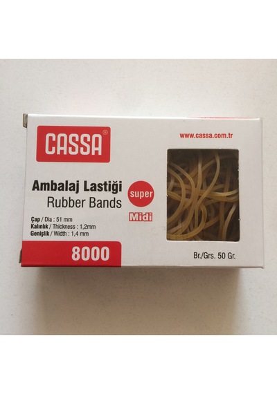 Cassa Paketleme Ambalaj Para Lastiği %100 Kauçuk 50 Gr