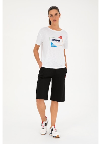 U.S. Polo Assn. Kadın Beyaz Bisiklet Yaka Tişört 50284350-VR013