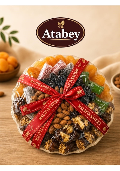 Hediyelik Kayısı Tabağı 1 Kg Premium Karışık Malatya Kuru Kayısı Tabağı