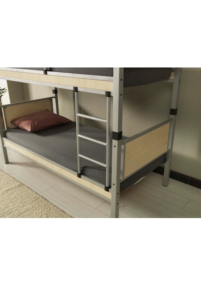 Teknor Genç Çocuk Odası Ahşap Başlıklı 90x200 Metal Ranza