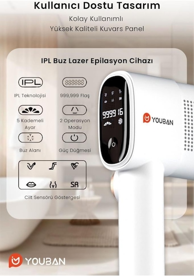 Youban Ipl Buz Lazer Epilasyon Tüy Alma