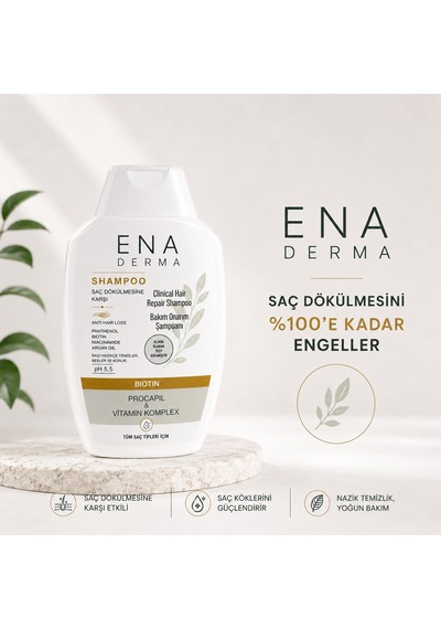 Enaderma Şampuan Saç Dökülmesine Karşı Şampuan Biotin, Procapil Ve Vitamin Kompleksli Saç Bakım Şampuanı Tüm Saç Tipleri