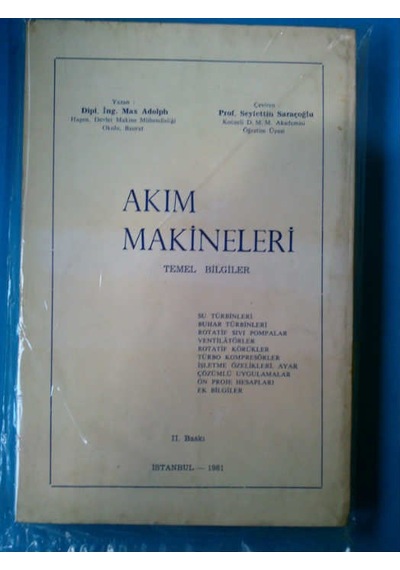 Akım Makinaları Seyfettin Saraçoğlu 1981 Yılı Basım