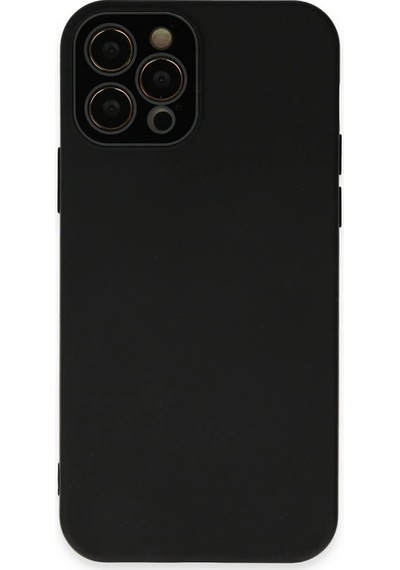 Newface Apple iPhone Uyumlu 12 Pro Max Kılıf Lansman Glass Kapak Semeglbl - 83 - Siyah