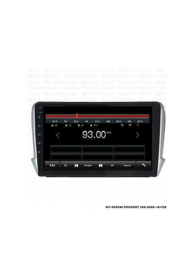 Myway Peugeot 2008 Android Multimedya Carplay Navigasyon Ekran - 8gb Ram+128 Gb Hdd - Myway