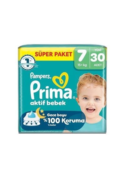 Aktif Bebek Süper Paket 7 Beden 30 Adet