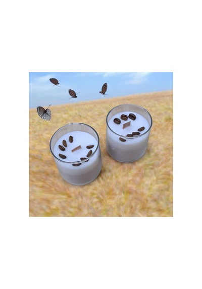 Loa Candle Co Kahve Kokulu El Yapımı Soya Mum Beyaz - 717849628 Beyaz