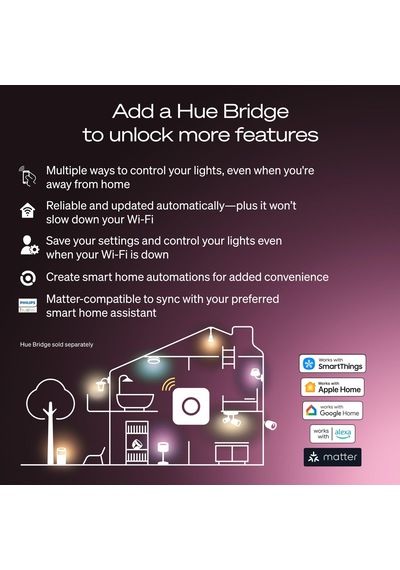 Philips Hue Led A67 Lamba, Beyaz Ve Renkli Ambiyans, E27 Duy, 11,