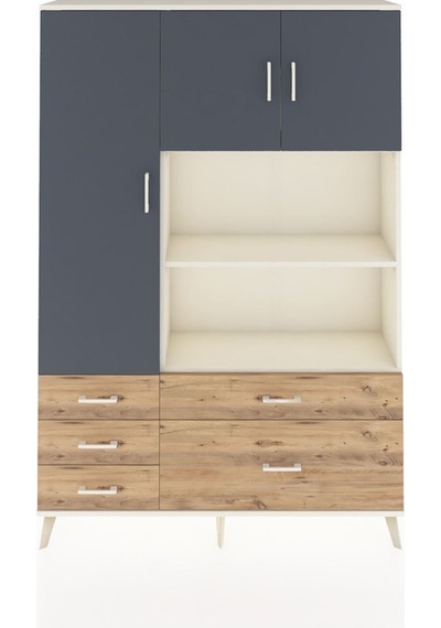 Arges Dolap 7 Raflı 5 Çekmeceli 3 Kapaklı 132x30x195 Aytaşı-antrasit/çam Antrasıt/atlas Çam Arges Dolap 7 Raflı 5 Çekmeceli 3 Kapaklı 132x30x195 Aytaşı-antrasit/çam Antrasıt/atlas Çam