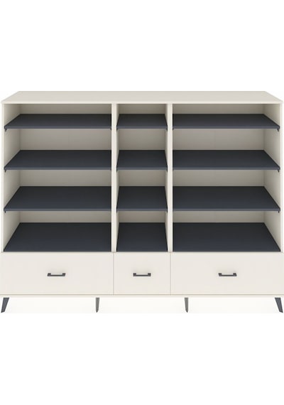 Hyperion Dolap 12 Raflı 3 Çekmeceli 220x44x163 Aytaşı-antrasit/a Aytaşı-antrasit/aytaşı