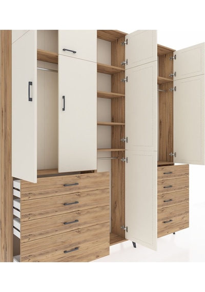 Arges Dolap 8 Raflı 8 Çekmeceli 3 Askılı 220x30x243 Çam-aytaşı/çam Aytası/atlas Çam Arges Dolap 8 Raflı 8 Çekmeceli 3 Askılı 220x30x243 Çam-aytaşı/çam Aytası/atlas Çam