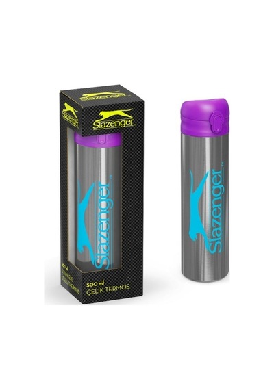 Slazenger Pipetli Çelik Termos Matara Suluk 500 Ml 12920 Lisanslı