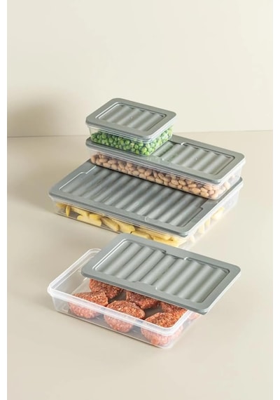 Orret Home 4 Adet Buzdolabı Organizeri, Buzdolabı İçin Çok Amaçlı Saklama Kabı, Fresh Box, Şeffaf Ve Ayarlanabi Diğer