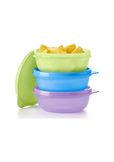 Tupperware Şeker Üçlü 300 Ml 3' Lü Yeni Renkler Renksiz