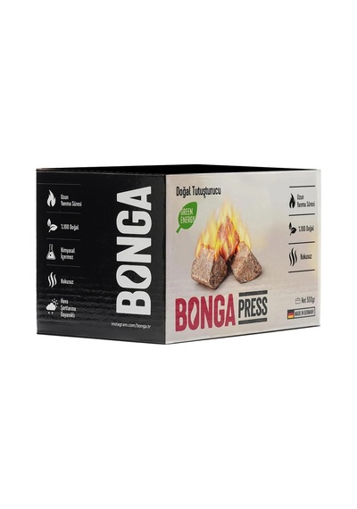 Bonga Sıkıştırılmış Press Tutuşturucu %100 Doğal - 40 Adet 500 Gr
