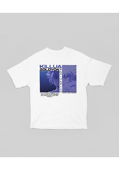 Sevbano Killua Zoldyck God Speed Yazılı Unisex Oversize Anime Karakter Ti Beyaz Sevbano Killua Zoldyck God Speed Yazılı Unisex Oversize Anime Karakter Ti Beyaz