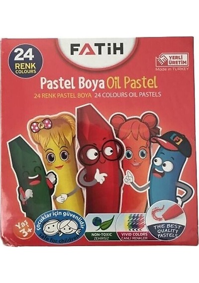 Fatih Karton Kutu 24 Renk Pastel Boya