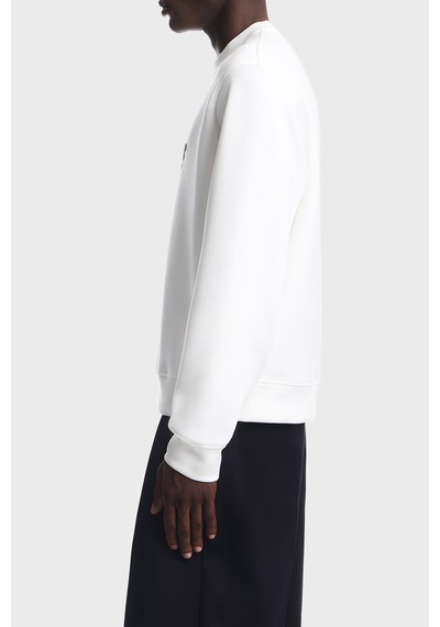 Emporio Armani Pamuklu Yuvarlak Yaka Sweat Erkek Sweat Em007315 Af10013 U0003 Beyaz