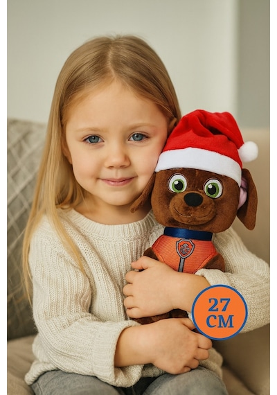 Paw Patrol Yılbaşı Serisi Zuma 27 Cm Peluş Oyuncak Kahraman Köpek Çok Renkli