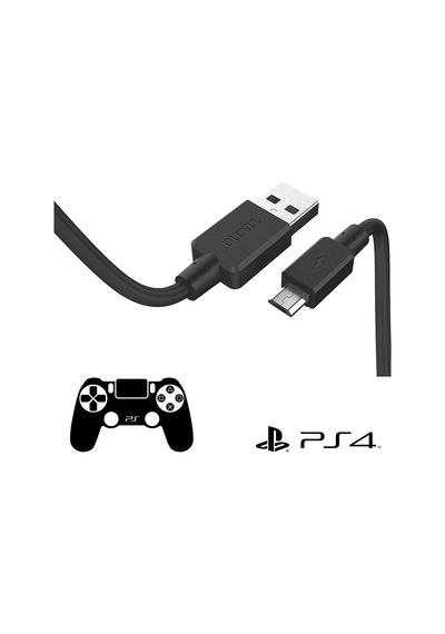 Tecno Ps4 Joistick Şarj Kablosu Micro Siyah