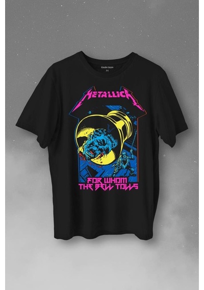 Metallica For Whom The Bell Tolls New Yeni Rock Metal Müzik Baskılı Tişört Unisex T-shirt 001