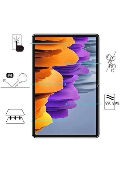Samsung Galaxy Uyumlu Tab S10 Fe Tablet 5li Set 9h Temperli Cam Çizilmeye Dayanıklı Ekran Koruyucu Camı
