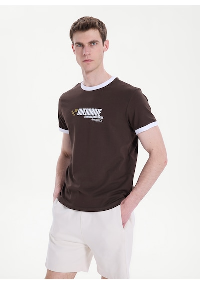 Discovery Expedition Kahve Pamuk Karışımlı T-shirt D6sm-tst3709