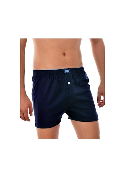 Tutku Erkek Penye Düğmeli Düz Boxer 0117 Lacivert