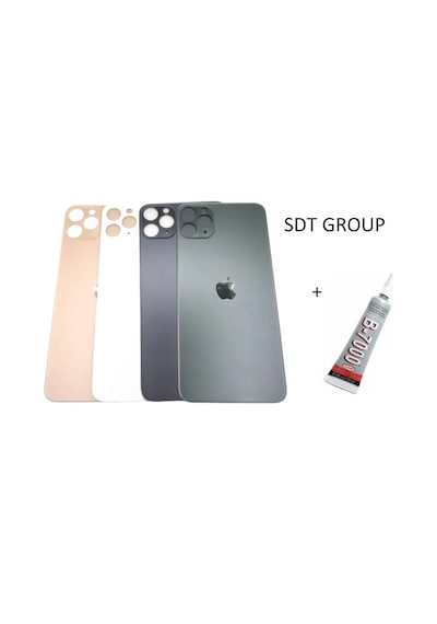 Apple Uyumlu iPhone 11 Pro Max Arka Batarya Pil Kapağı Gümüş B7000 15 Ml Yapıştırıcı