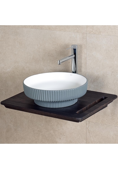E-w1501mgb Tezgah Üstü Lavabo Mat Gri & Beyaz