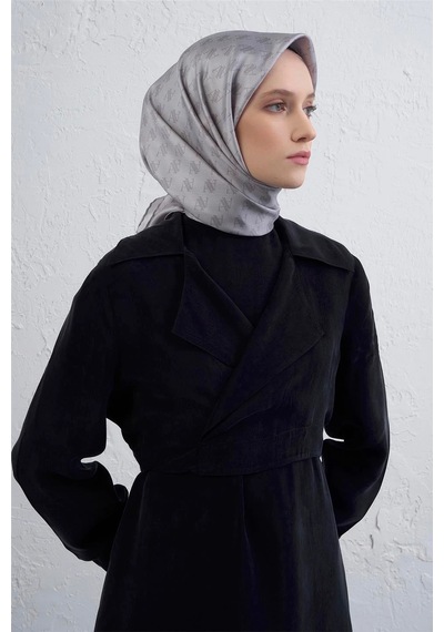 Armine Sura İpek Eşarp -2025/2026 -9412 Gümüş