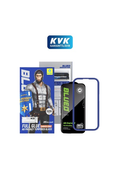 Premium Günlük Aksesuar Teknoloji Ürün Gizli Ekran BlueoApple iPhone Uyumlu 18 Pro Max 3d Curved Tempered Glass