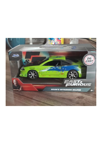 Jada 1:32 Fast & Furious Brian's Mitsubishi Eclipse 2026 Özel Seri Dikkat Uzunluk 15 Cm. Yeşil