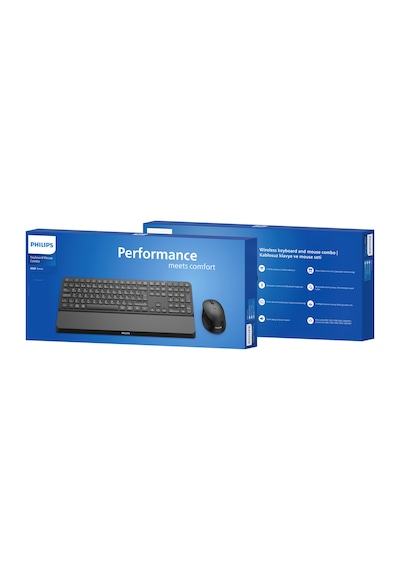 Philips SPT6607 Kablosuz Türkçe Q Klavye & Mouse Set