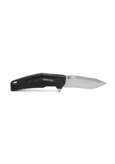 Swisstech G10 Folding Knife-satin Polish Siyah